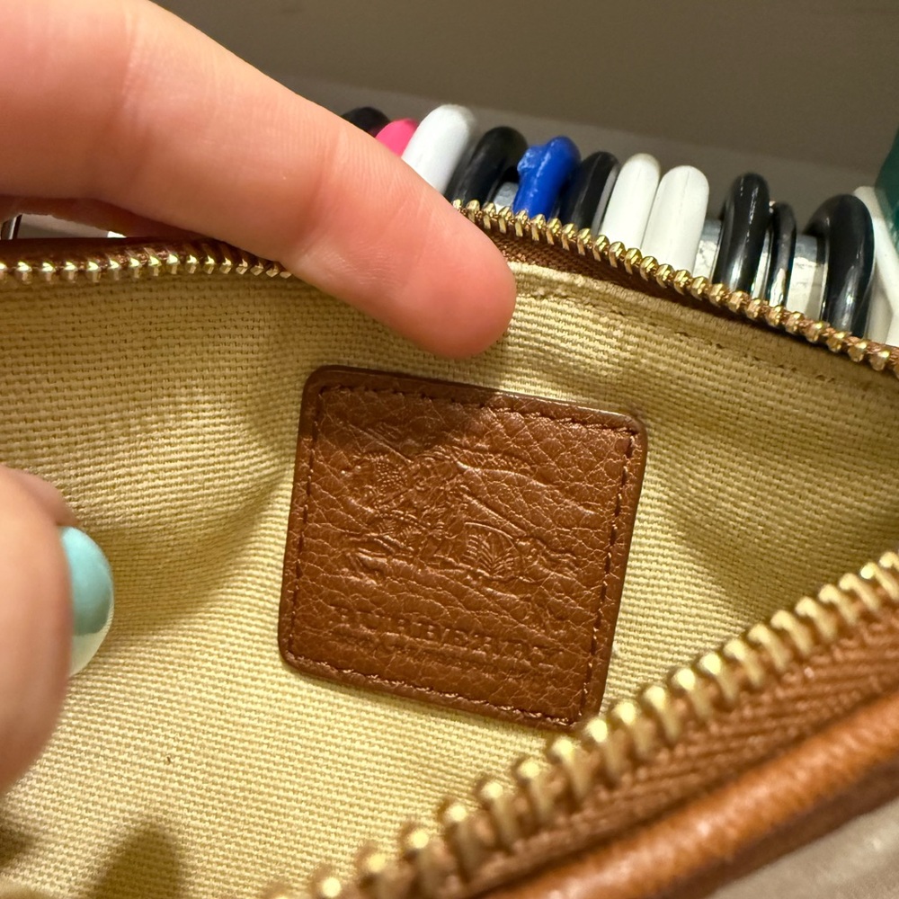 Burberry Pink and Brown Wristlet Pouch - Picture 4 of 4